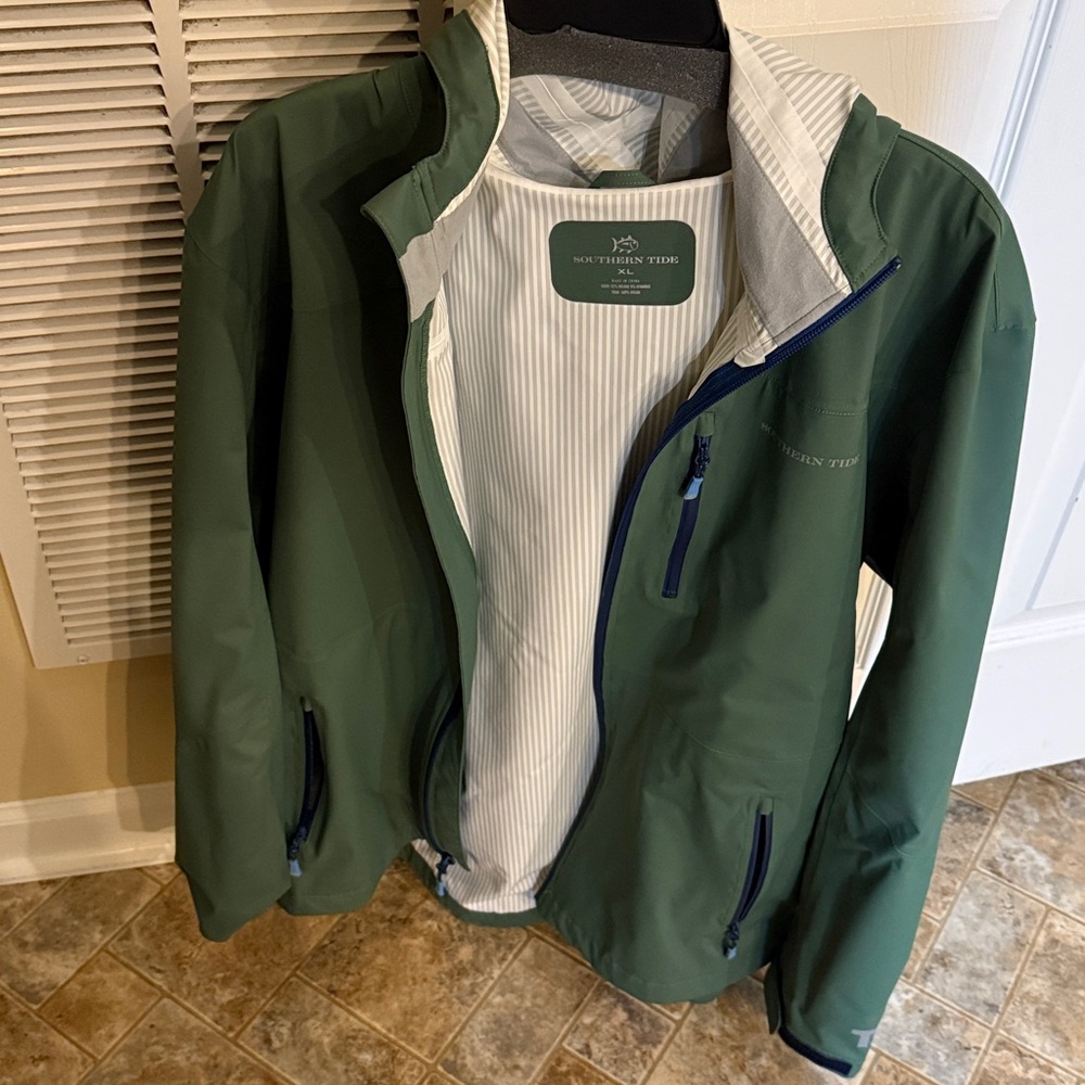Southern Tide Forest Green Jacket with Navy Details